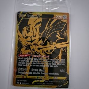 Pokemon Zacian V Full Art Gold Promo SWSH076